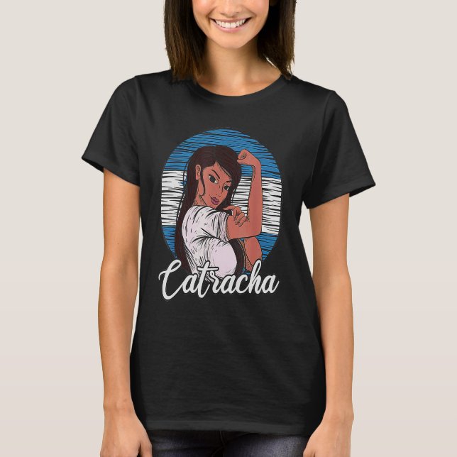 Camiseta Orgullo de la bandera hondureña Chica de Catracha (Anverso)