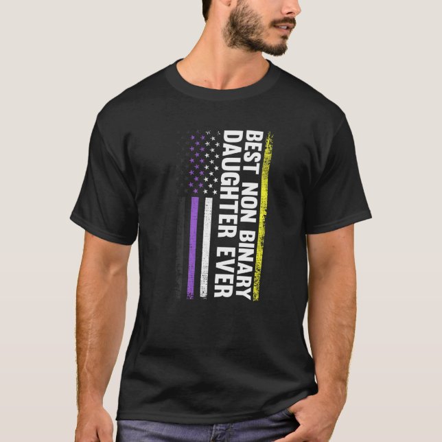 Camiseta Orgullo de la bandera no binaria mejor que nunca (Anverso)