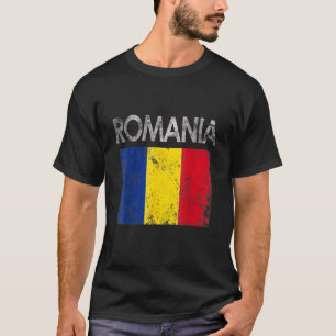 Camiseta Orgullo de la bandera rumana de Rumania vintage