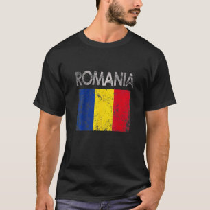 Camiseta Orgullo de la bandera rumana de Rumania vintage