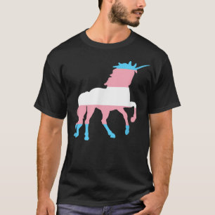 Camiseta Orgullo de la bandera transgénero    UnicornTrans 