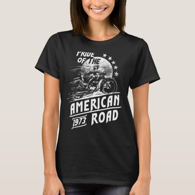 Camiseta Orgullo De La Carretera Estadounidense De Motocicl (Anverso)