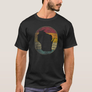 Camiseta Orgullo de la casa de Wisconsin Vintage Distressed