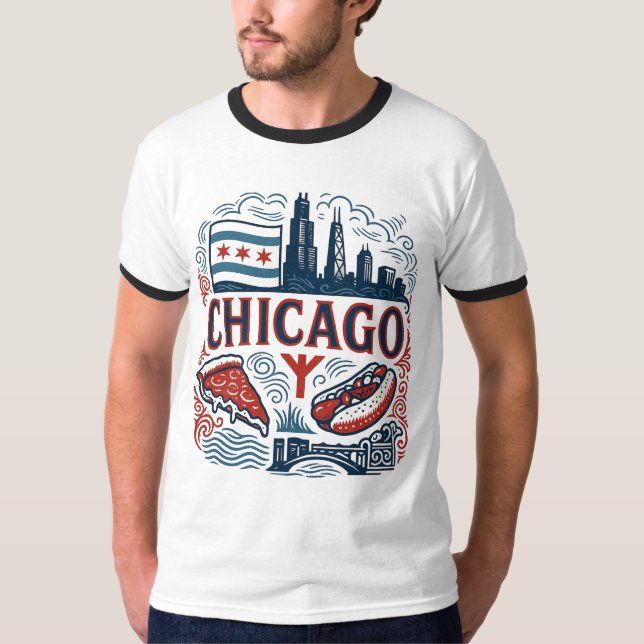 Camiseta Orgullo de la ciudad de Chicago (Anverso)