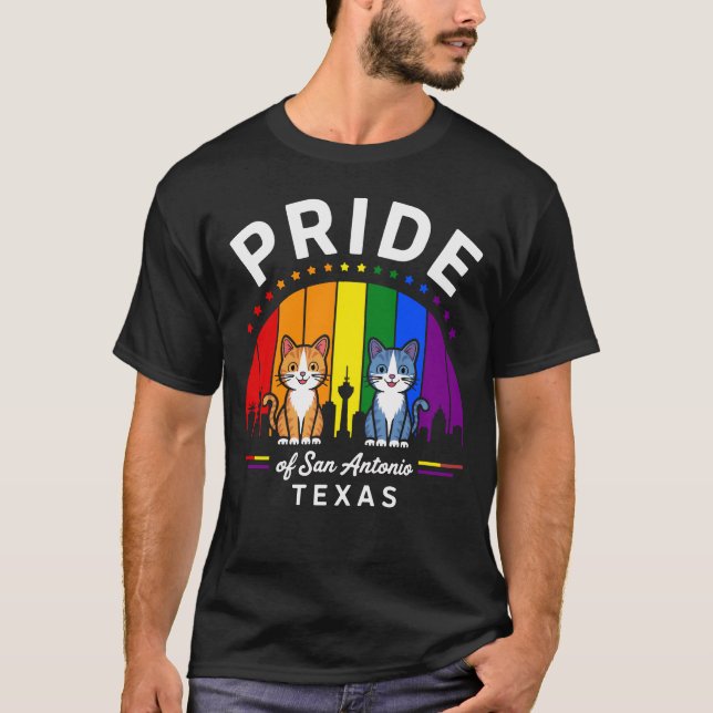 Camiseta Orgullo de la ciudad de San Antonio, Texas, Bander (Anverso)
