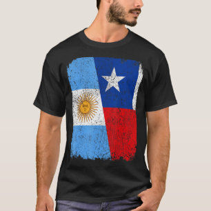 Camiseta Orgullo de la mitad argentina por la bandera chile