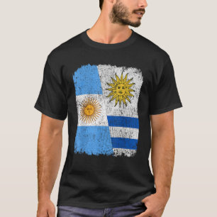 Camiseta Orgullo de la mitad argentina por la bandera urugu