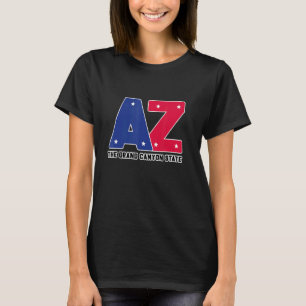 Camiseta Orgullo de las banderas retro-estadounidenses de A