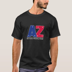 Camiseta Orgullo de las banderas retro-estadounidenses de A