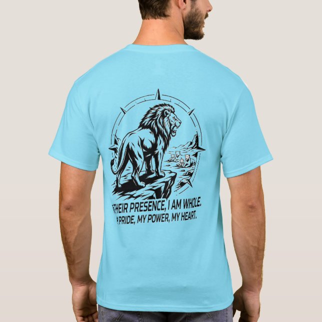 Camiseta Orgullo de León Fuerza Unidad Familia Poder Intrép (Reverso)