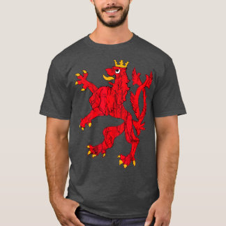 Camiseta Orgullo De León Rojo Escudo De Luxemburgo Letzebue