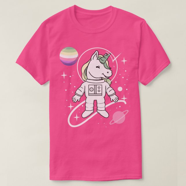 Camiseta Orgullo de los astronautas de Unicornio (Diseño del anverso)