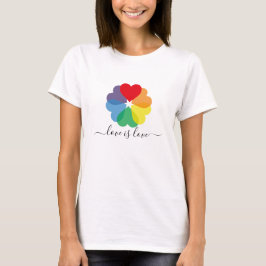 Camiseta Orgullo de los corazones arcoiris