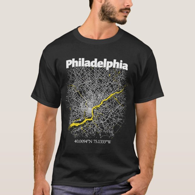 Camiseta Orgullo de los hogares del mapa de la calle Filade (Anverso)