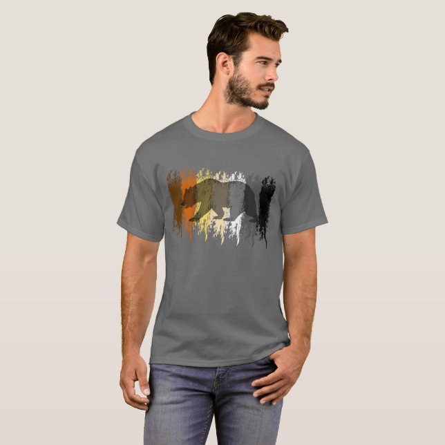 Camiseta Orgullo de los osos grises en la sombra de los oso (Anverso completo)