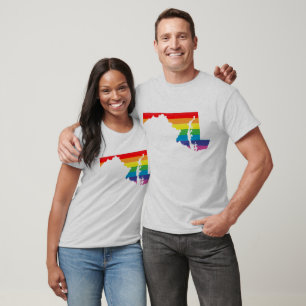 Camiseta orgullo de maryland. desnudado.