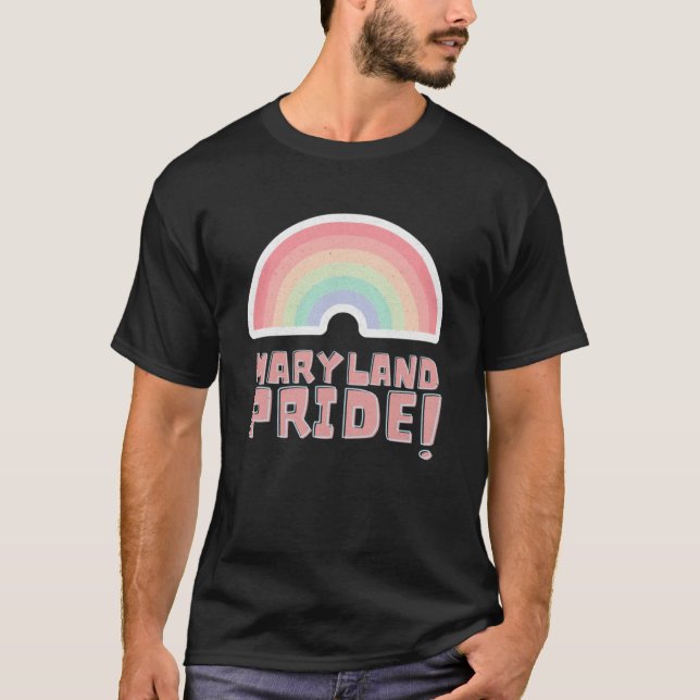 Camiseta Orgullo de Maryland LGBTQ lindo orgullo Minimalist (Anverso)