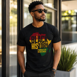 Camiseta Orgullo de mi herencia africana en la historia neg