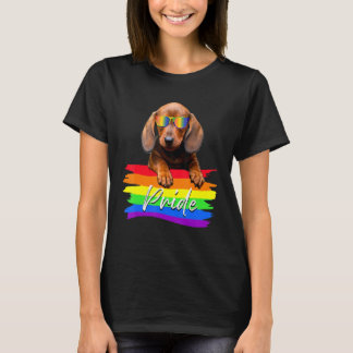 Camiseta Orgullo de mujeres Dachshund perro LGBT gay les pa
