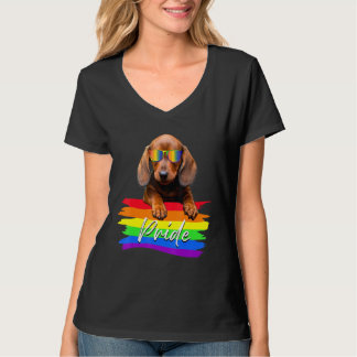 Camiseta Orgullo de mujeres perro Dachshund Lgbt gay les pa