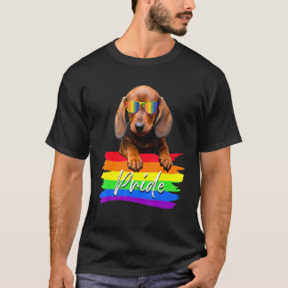 Camiseta Orgullo de mujeres perro Dachshund Lgbt gay les pa