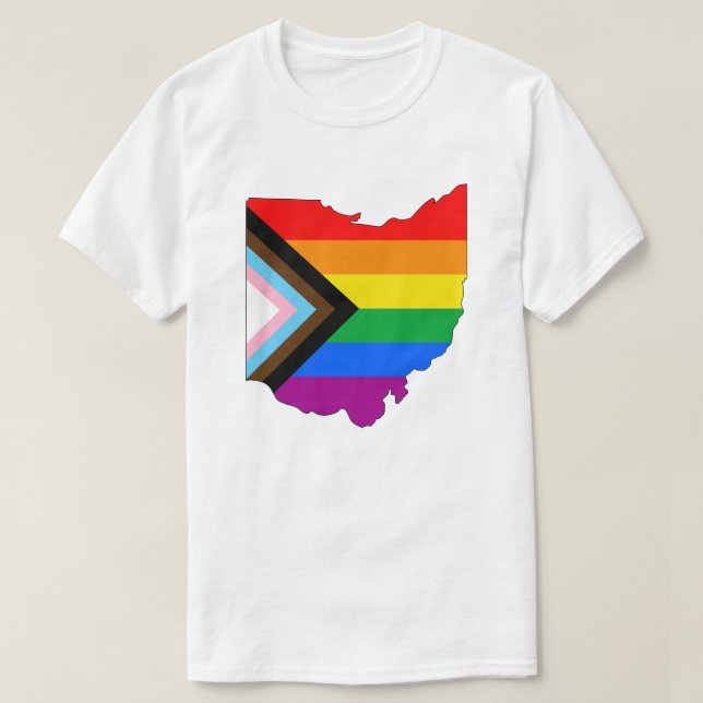 Camiseta Orgullo de Ohio State Pride LGBTQ Progress Pride (Diseño del anverso)