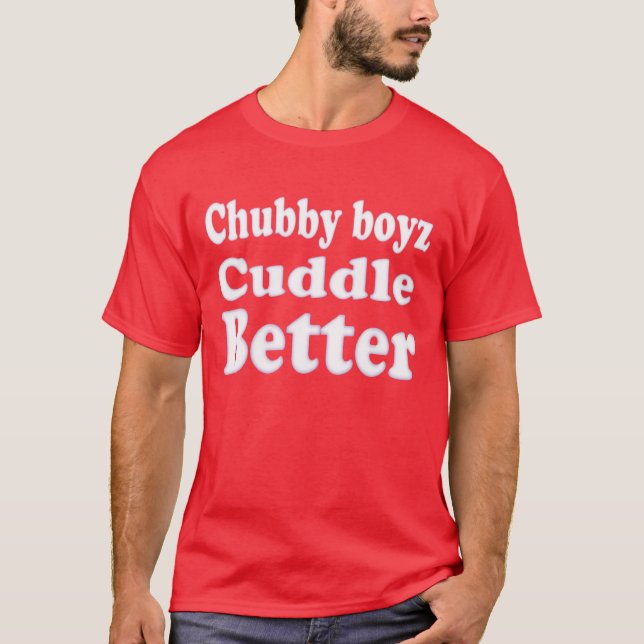 Camiseta Orgullo De Oso Chubby Boyz Cuddle Mejor (Anverso)