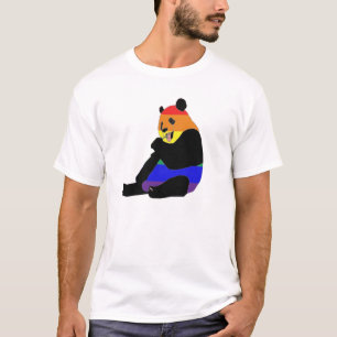 Camiseta Orgullo de oso de panda animal arcoiris