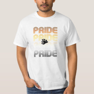 Camiseta Orgullo de Oso Garra Diseño de Patrón Retro Letras