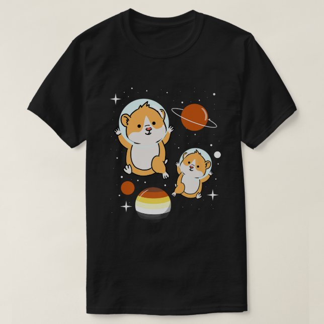 Camiseta Orgullo de oso gay astronauta de Hamster (Diseño del anverso)