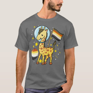 Camiseta Orgullo de oso gay astronauta de jirafa 
