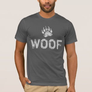 Camiseta Orgullo de oso gay pata de oso angustiada WOOF