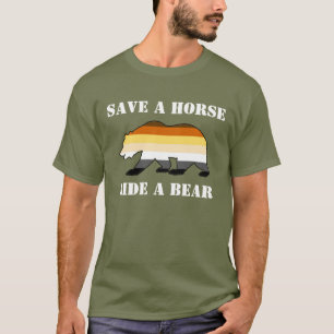 Camiseta Orgullo de oso gay Salva un caballo Monta un oso -