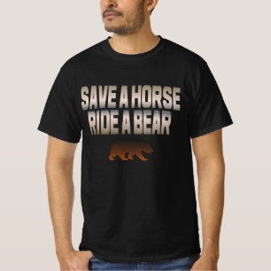 Camiseta Orgullo de oso gay Salva un caballo Monta un oso