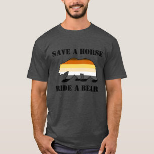 Camiseta Orgullo de Oso Gay Salva un Caballo Monta un Oso -