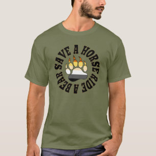 Camiseta Orgullo de oso salva un caballo monta un oso