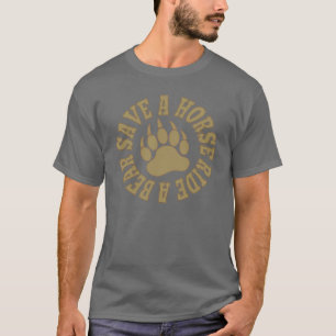 Camiseta Orgullo De Oso Salvar A Un Caballo De Un Oso