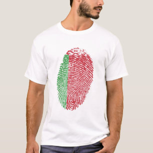 Camiseta Orgullo de país con huella digital de la bandera d