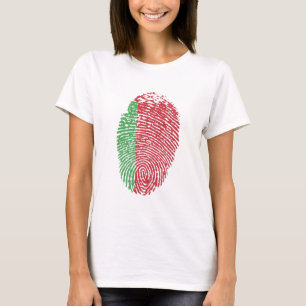 Camiseta Orgullo de país con huella digital de la bandera d