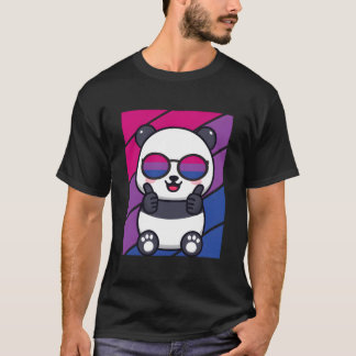 Camiseta Orgullo de Panda Bandera Biual Lgbtq Orgulloso Ali