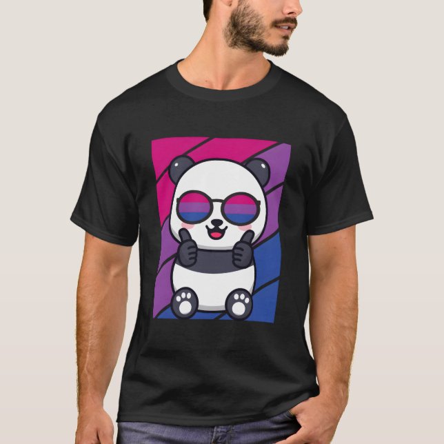Camiseta Orgullo de Panda Bandera Biual Lgbtq Orgulloso Ali (Anverso)
