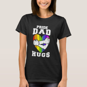 Camiseta Orgullo de papá abraza a aliado LGBTQ del corazón