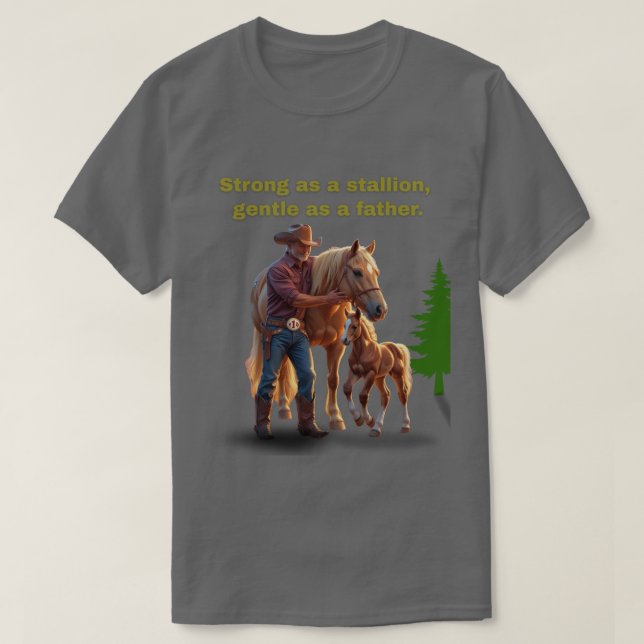 Camiseta Orgullo de papá de caballo - Edición ecuestre del  (Diseño del anverso)