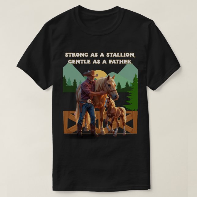 Camiseta Orgullo de papá de caballo - Edición ecuestre del  (Diseño del anverso)