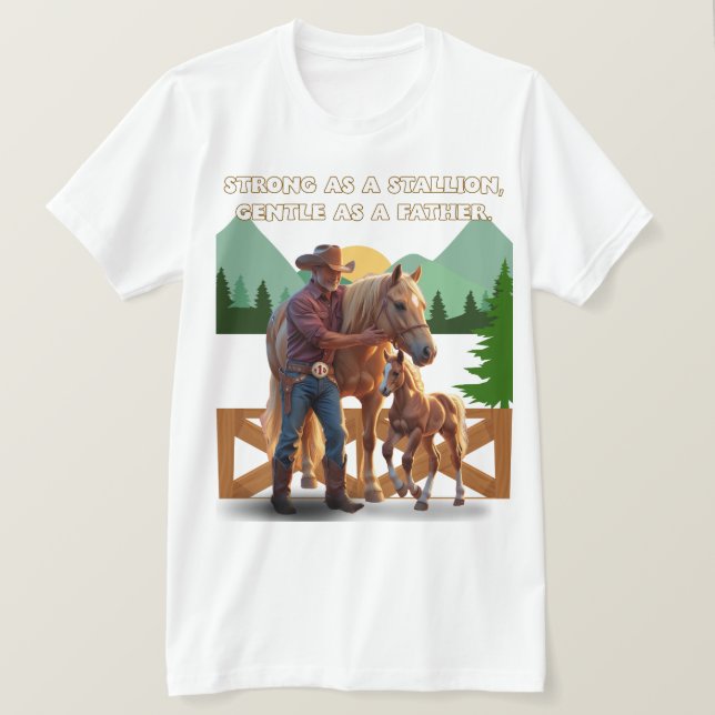 Camiseta Orgullo de papá de caballo - Edición ecuestre del  (Anverso del diseño)