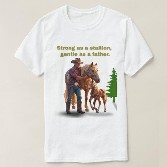 Camiseta Orgullo de papá de caballo - Edición ecuestre del  (Diseño del anverso)