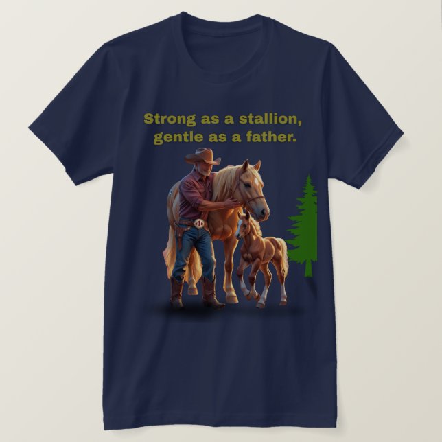 Camiseta Orgullo de papá de caballo - Edición ecuestre del  (Anverso del diseño)