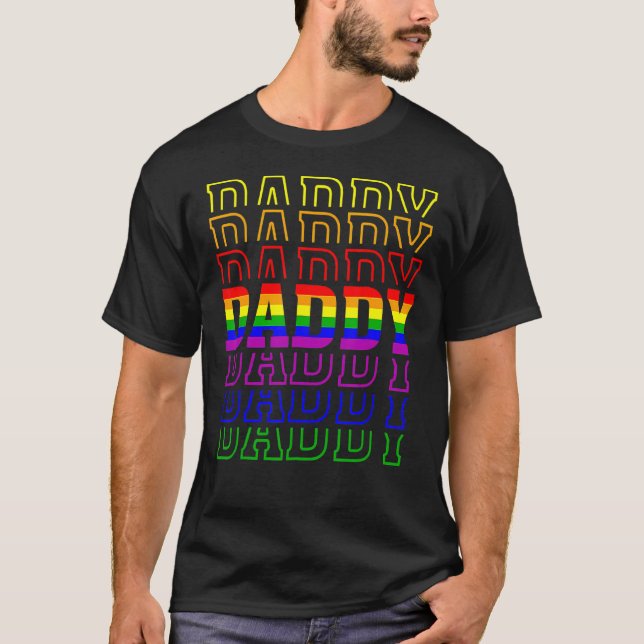 Camiseta Orgullo de papá Día del Padre de Lesbianas Gays Lg (Anverso)