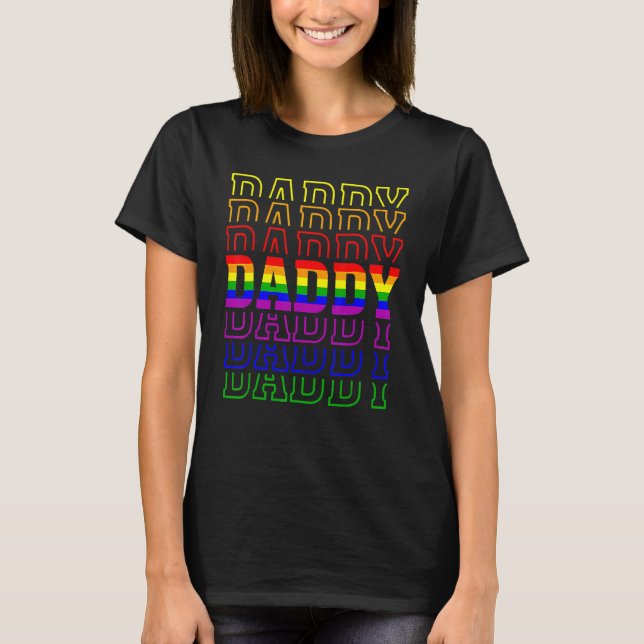 Camiseta Orgullo de papá papá de padre gay (Anverso)
