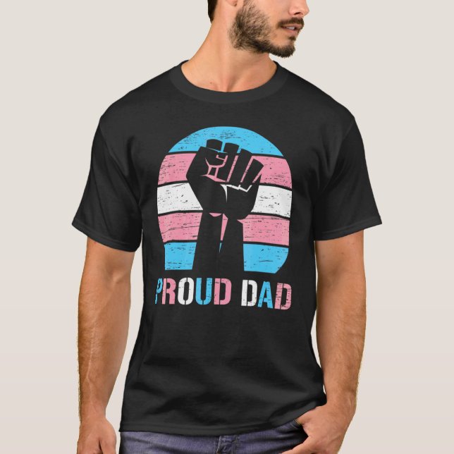 Camiseta Orgullo de papá Trans Lgbt Derechos Lgbt Orgullo d (Anverso)